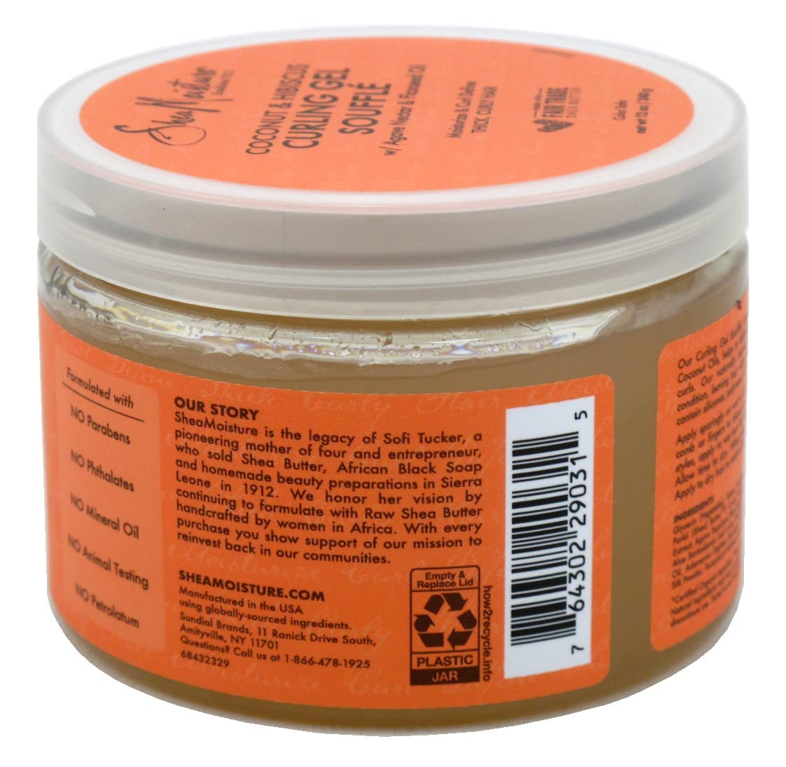 Shea Moisture Coconut & Hibiscus Curling Gel Souffle 12 Ounce (354ml) (Pack of 6)
