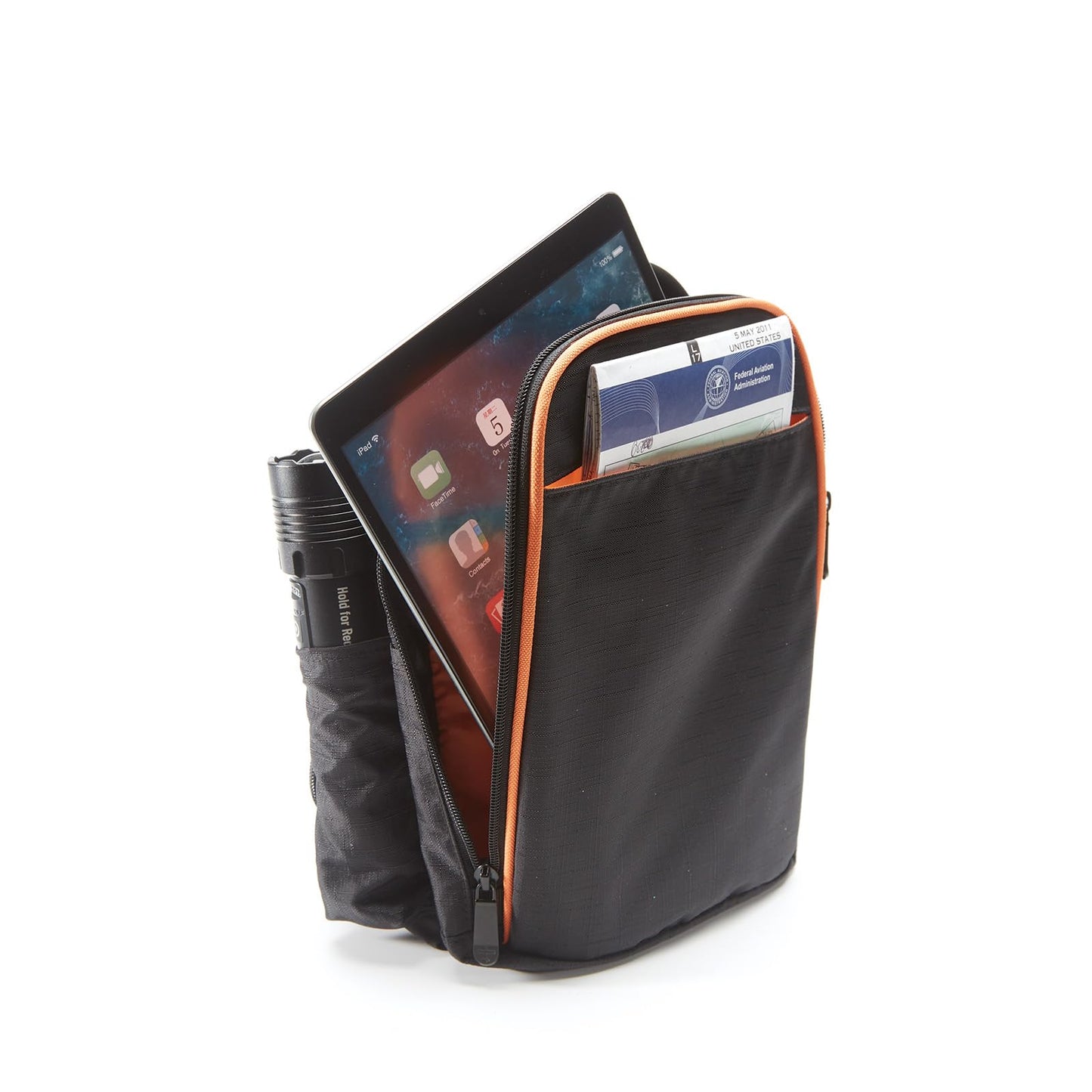 Flight Outfitters Lift Mini 2.0 Flight Bag | Durable Aviation Pilot Padded Bag with Tablet Laptop Pocket & Headset Compartment, Black