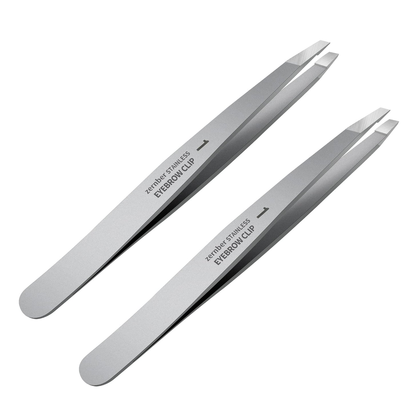 Tweezers Set - Professional Stainless Steel Slant Tweezers, Precision Tweezers Set for Shaping Eyebrows, Great Beauty Tools for Facial Hair, Ingrown Beauty and Personal Care ZERNBER Default Title