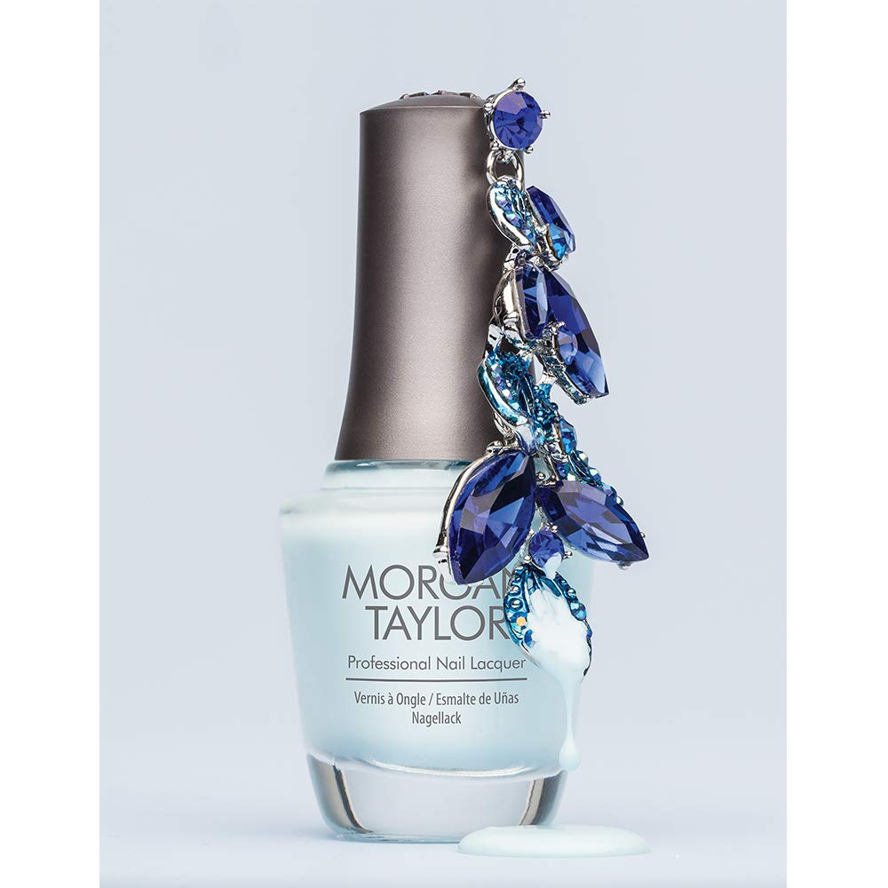 Morgan Taylor Nail Lacquer (Water Baby) Blue Professional Lacquer, Vibrant, Chip-Resistant, Fast-Drying, Long-Lasting, High-Shine, Perfect