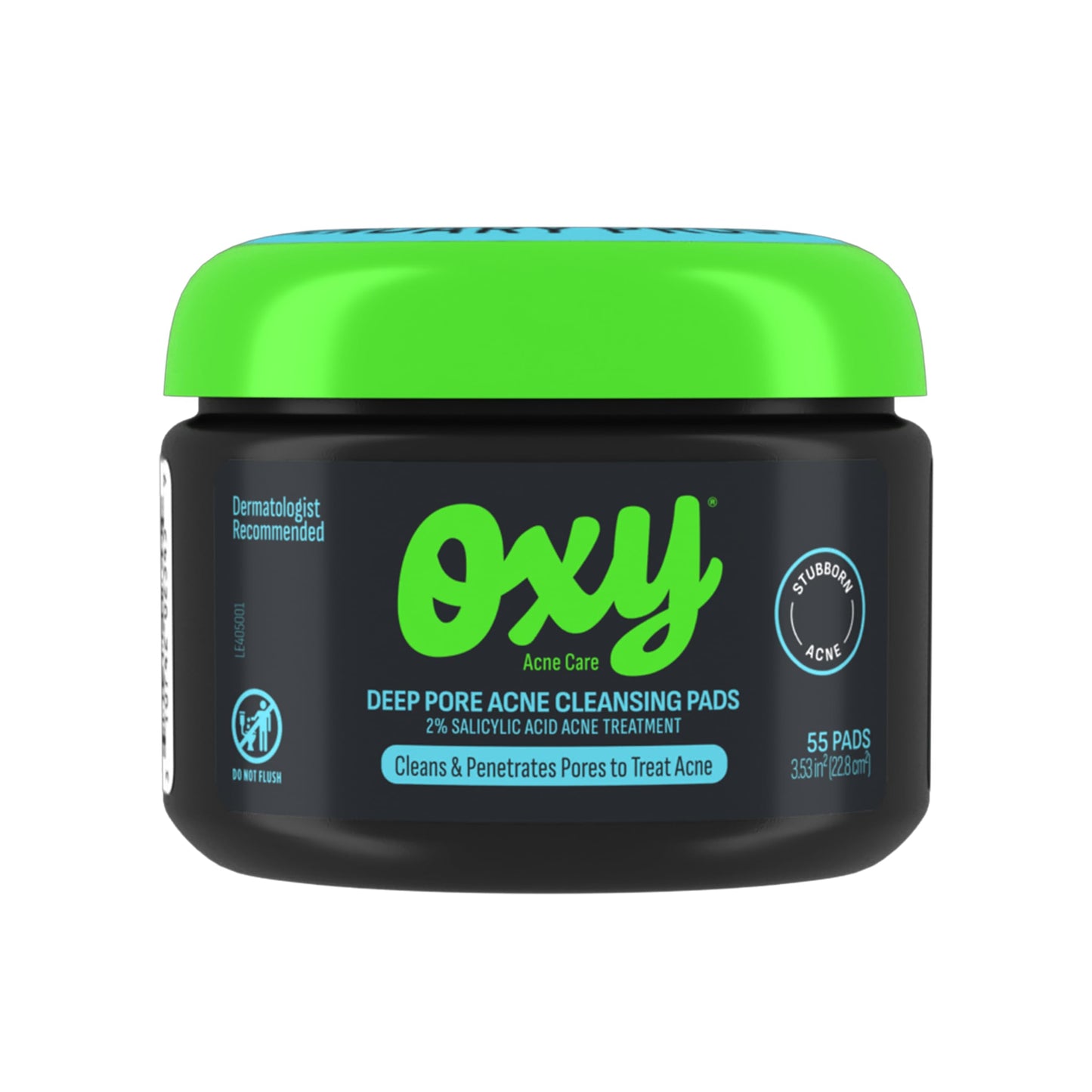 Oxy Deep Pore Acne Facial Cleansing Pads, Maximum Strength 2% Salicylic Acid Stubborn Acne Treatment, Fights Breakouts, Exfoliates, Unclogs, Treats