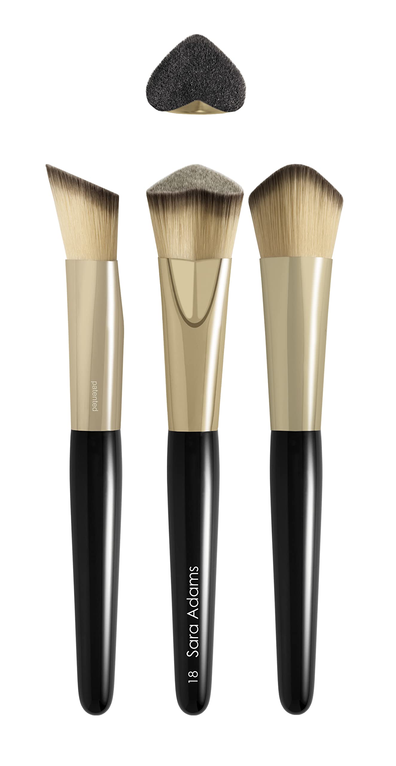 High Technique Angled Double-Sided Face Brush by Sara Adams Cosmetiques