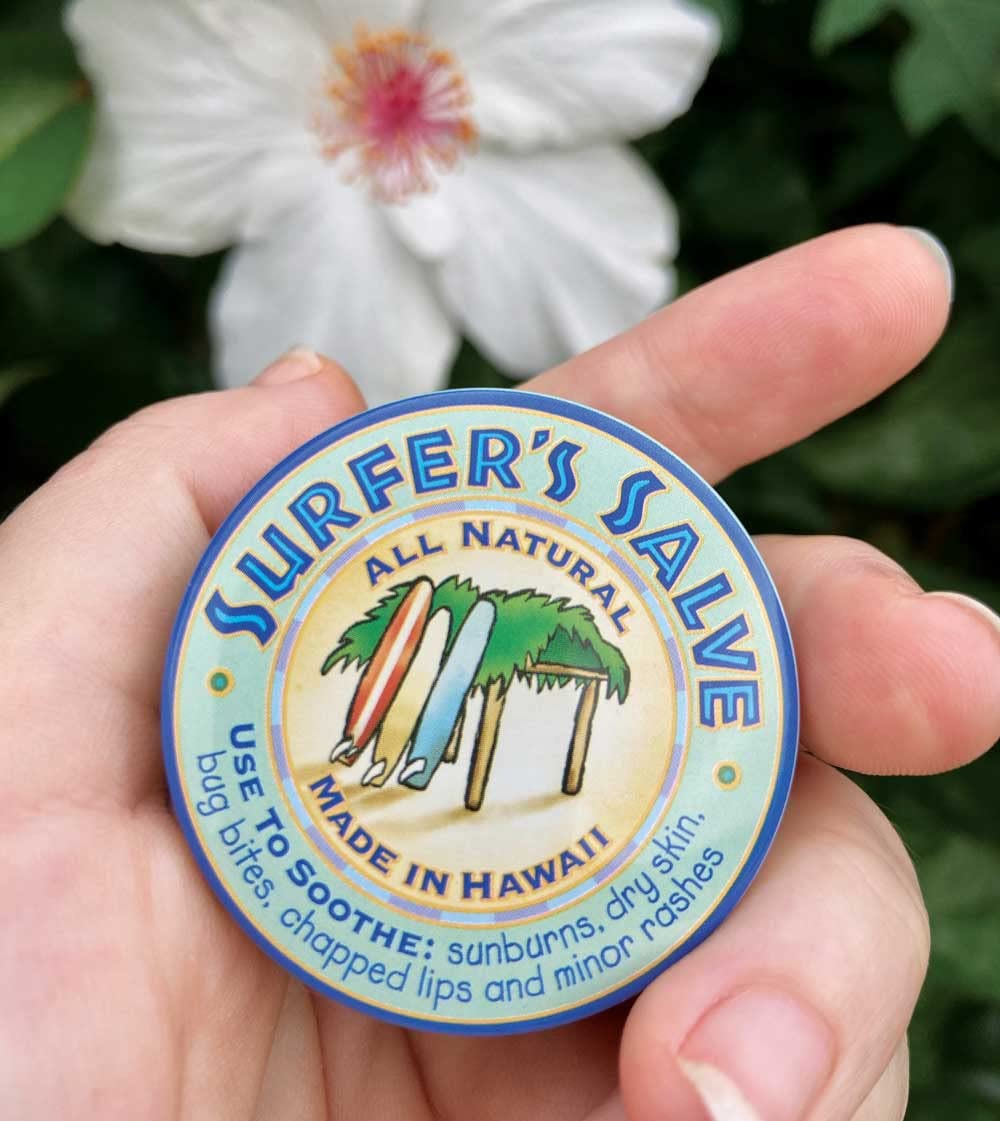 Island Soap & Candle Works Surfer's Salve - All Natural Skin Soothing Balm - Moisturizing Anti-Chafing Ointment for Insect Bites, Sunburn, Windburn