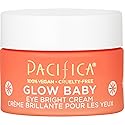 Pacifica Glow Baby Brightening Eye Cream - Vitamin C Under Eye Cream for Dark Circles & Puffiness, Caffeine-Infused Eye Brightener for Tired Eyes