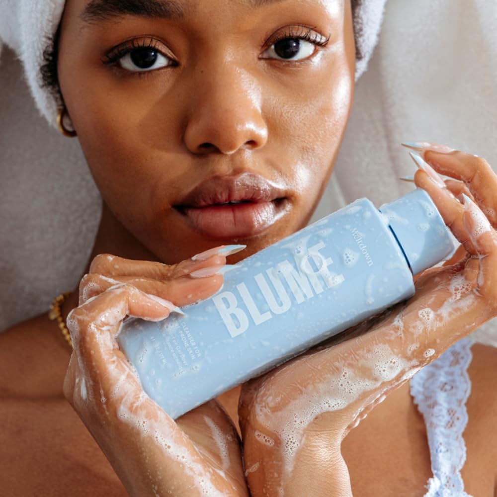 Blume Meltdown Salicylic Acid Cleanser - Balancing Gel Face Wash for Oily Skin - Hydrating Facial Cleanser with Glycerin & Ceramides - Non-Stripping