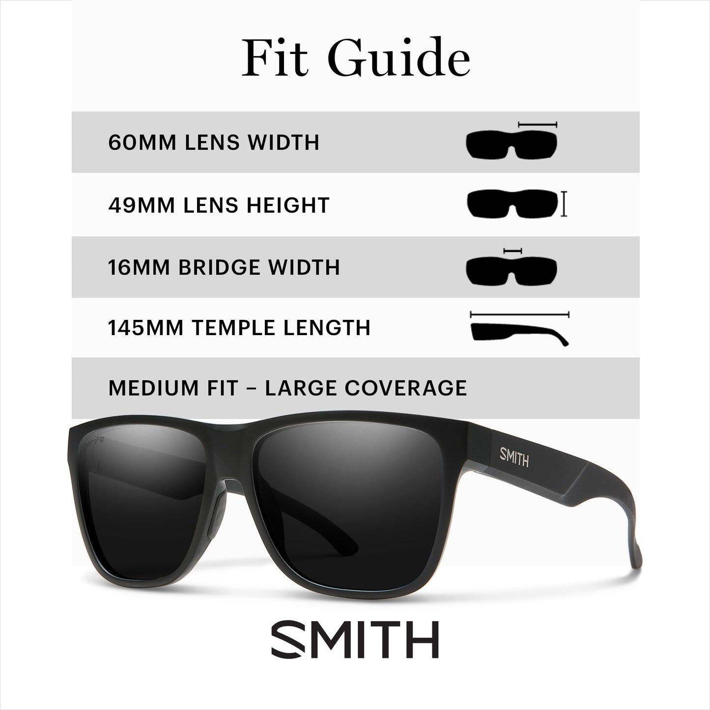 SMITH Lowdown XL 2 Sunglasses - Performance Sports Active Sunglasses For running or Everyday Wear - For Men & Women - For Men & Women - Matte Black +