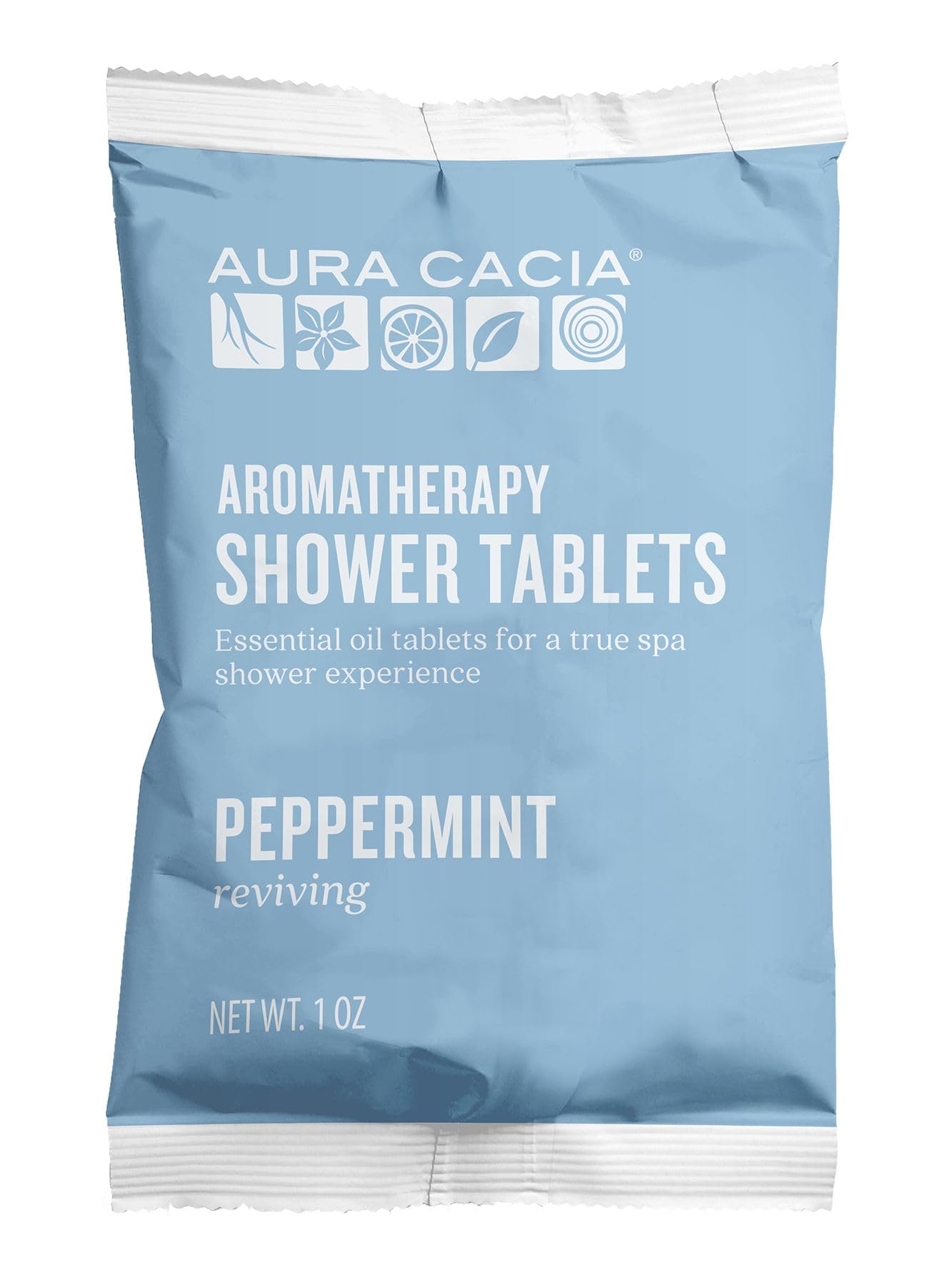Aura Cacia Aromatherapy Shower Tablets, Reviving Peppermint, 3 Ounce (Pack of 3)