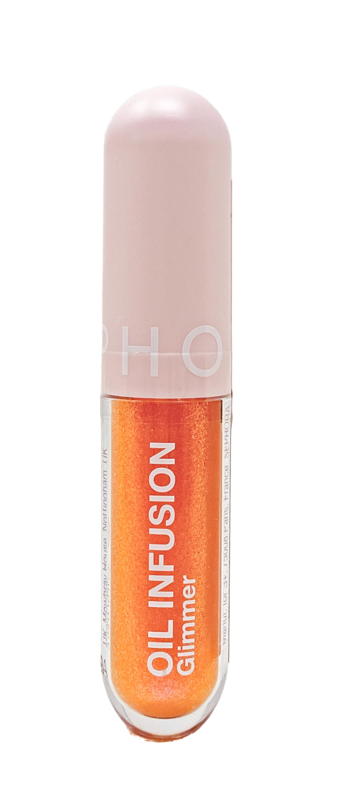SEPHORA COLLECTION Oil Infusion Glimmer Hydrating Lip Oil -Peach (orange shimmer) 0.10 oz/3 ml