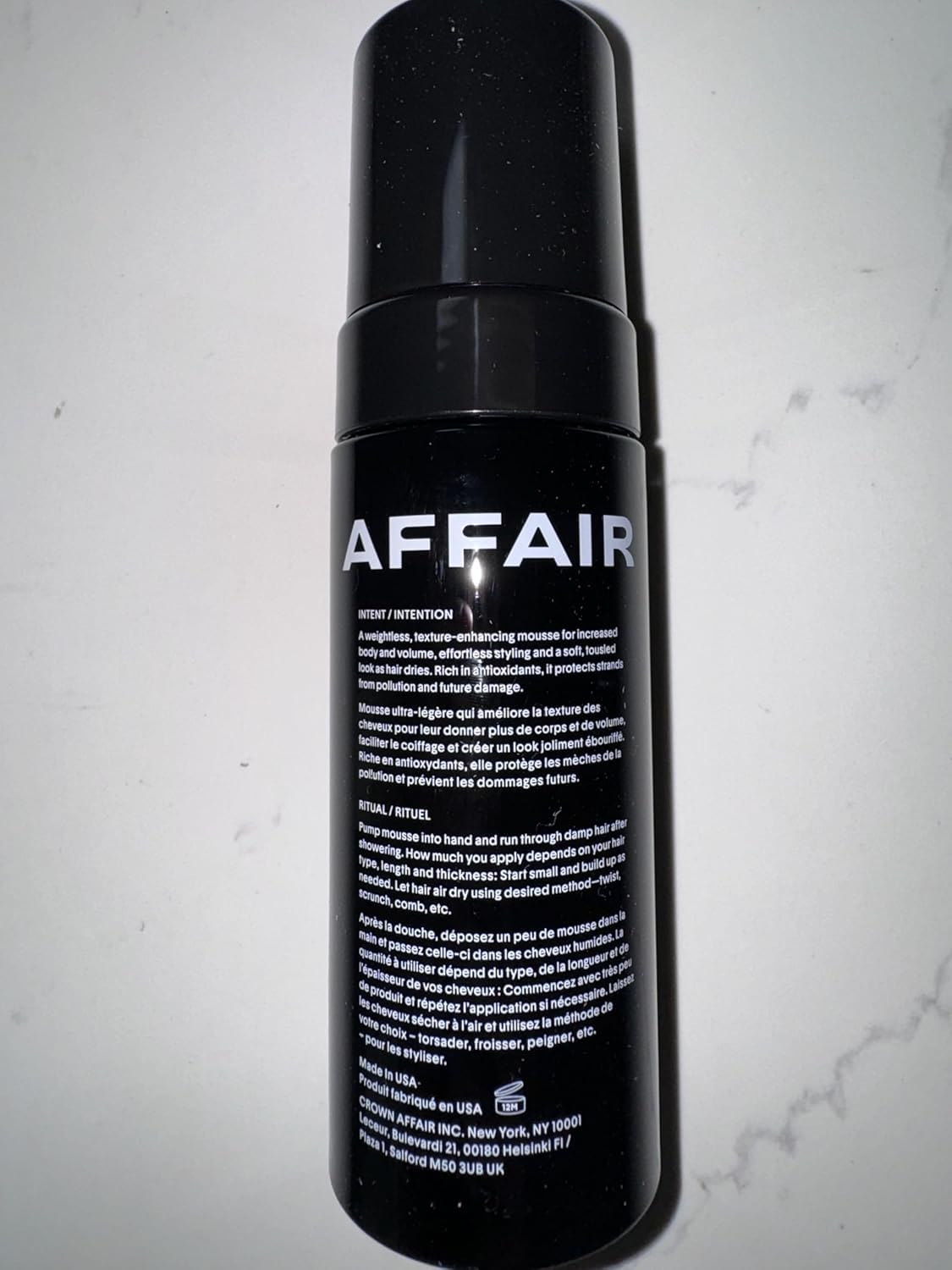 CROWN AFFAIR The Texturizing Air Dry Hair Mousse, 5.1 Fl Oz (Pack of 1), Black