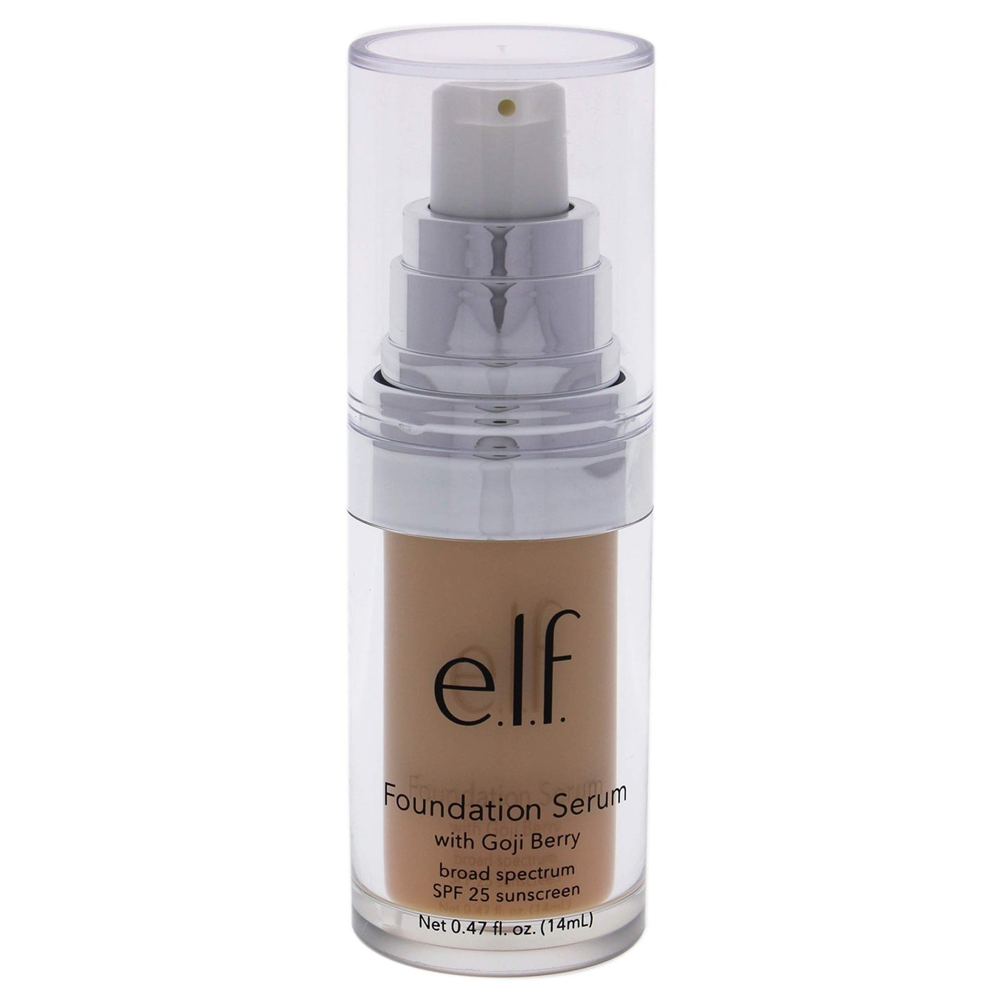 e.l.f. Beautifully Bare Foundation Serum SPF 25, Luminous, Lightweight, Sheer Coverage, Minimizes Pores & Fine Lines, Brightens, Restores, Dewy