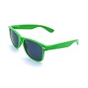 Retro Style Sunglasses - Bright Neon or Solid Colors with Classic 80's Style Design (Neon Green)