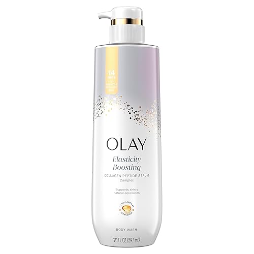 Olay Body Wash for Women, Elasticity Boosting, Collagen Peptide Serum Complex, Renews Moisture, Free of Parabens & Phthalates, Vitamin B3 Lameller