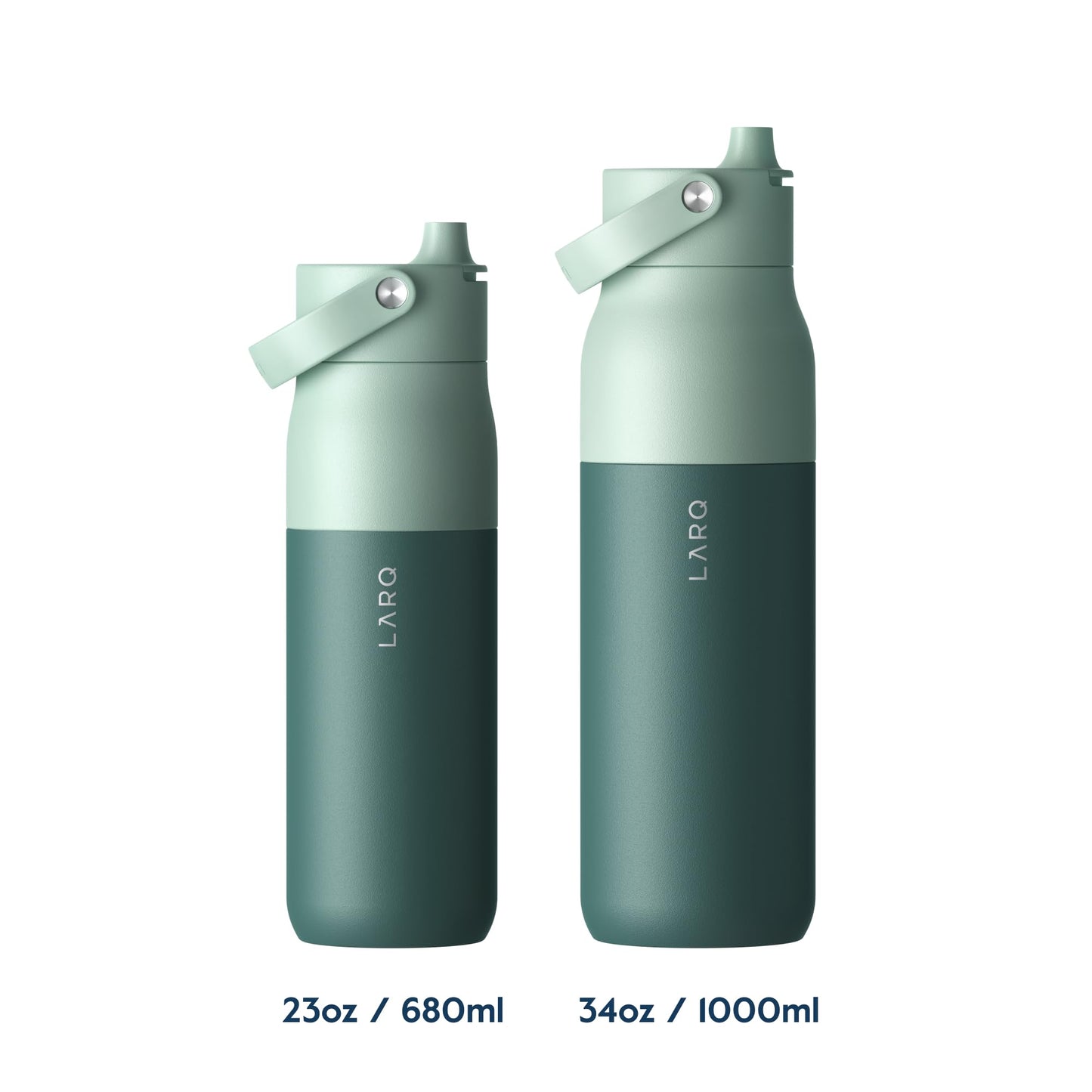 LARQ Bottle Swig Top 34oz - Insulated Stainless Steel Water Bottle With Built-In Silicone Handle | BPA Free | Reusable Water Bottle for Sports, Gym…