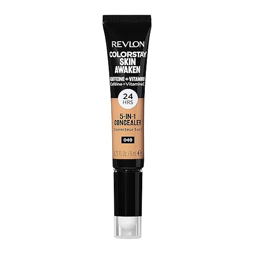 Revlon ColorStay Skin Awaken 5-in-1 Concealer, Lightweight, Creamy Longlasting Face Makeup with Caffeine & Vitamin C, For Imperfections, Dark Circles