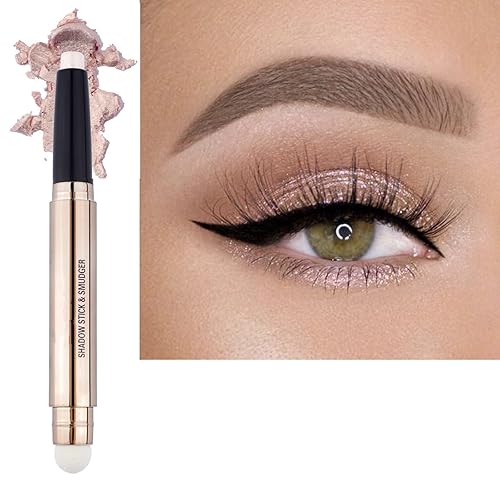 LGSZGDCN Eyeshadow stick Glitter Primer Palette Metallic Matte Shimmer Cream Eye Shadow Pencil Crayon Smooth Long Lasting Waterproof Highlighter