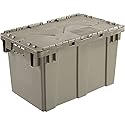 Distribution Container With Hinged Lid 22-3/8x13x13 Gray