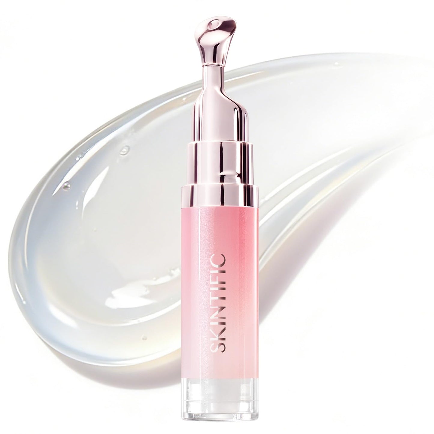 SKINTIFIC Peptide Brightening Lip Serum, Hydrating & Plumping Tinted Lip Gloss, Moisturizing Lip Balm with Polypeptides & Squalane for Glossy Sheer Beauty and Personal Care SKINTIFIC