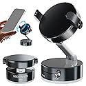 NEEWER ENTRY LEVEL VERSION Magnetic Cell Phone Holder Mount Stand Foldable with Vacuum Suction Cup for Your Car Windshield Dash Gym, 360 Rotating…
