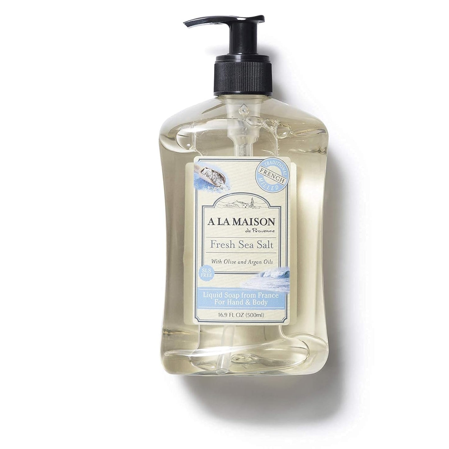 A LA MAISON French Liquid Hand Soap, Fresh Sea Salt - Natural Hand Wash Made with Essential Oils - Biodegradable, Plant-Based, Vegan, Cruelty-Free