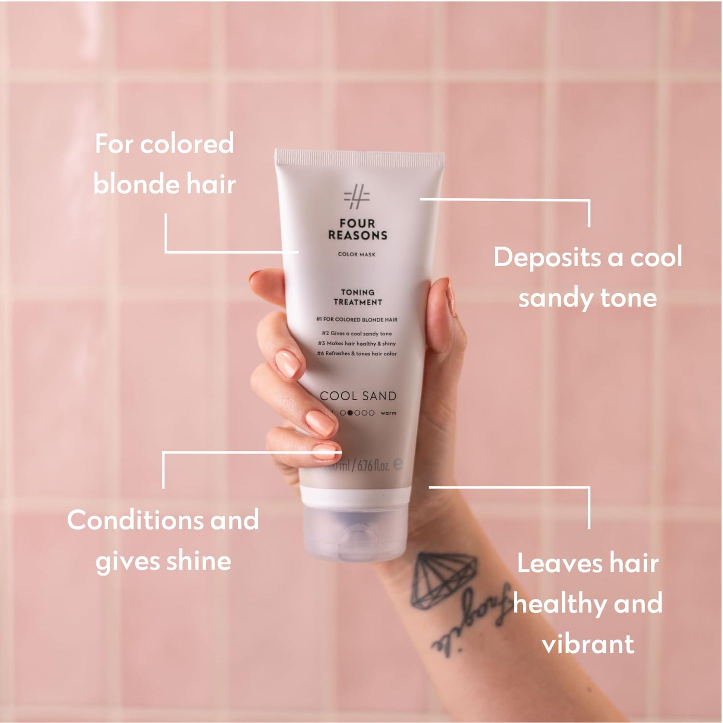 FOUR REASONS Color Mask Cool Sand Blonde Hair Gloss, Depositing Conditioner Beauty and Personal Care FOUR REASONS