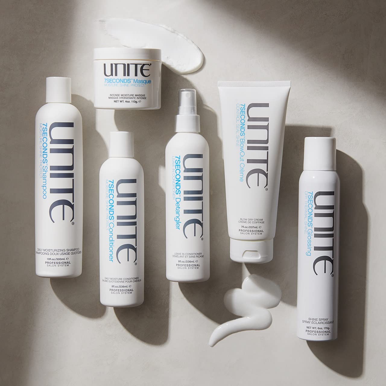 UNITE Hair - 7SECONDS Glossing Spray - Adds Shine, Controls Frizz, Protects from UV & Heat - Lightweight, Paraben-Free, Vegan, 6 oz