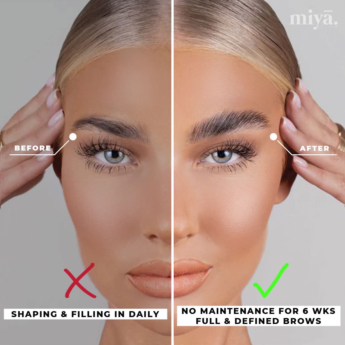 MIYA LASH Brow Lamination Kit | Professional Eyebrow Lamination with Keratin | DIY Brow Lift Kit | Fuller, Thicker Brows for 6 weeks | Includes Easy