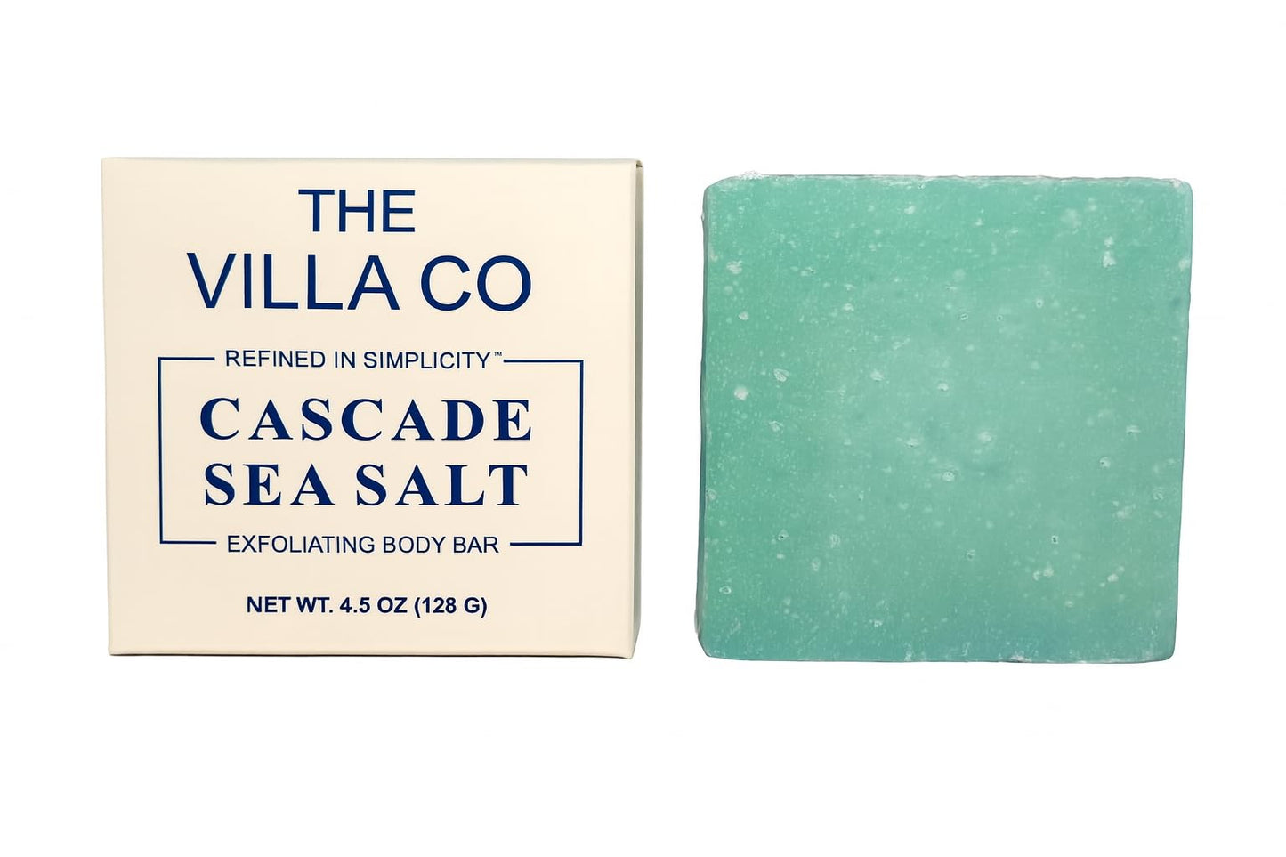 The Villa Co - Cascade Sea Salt | 4.5oz Exfoliating Body Bar for Men | Artisan Made in USA | Natural Ingredients | Sea Salt | Refined in Simplicity Beauty & Personal Care The Villa Co
