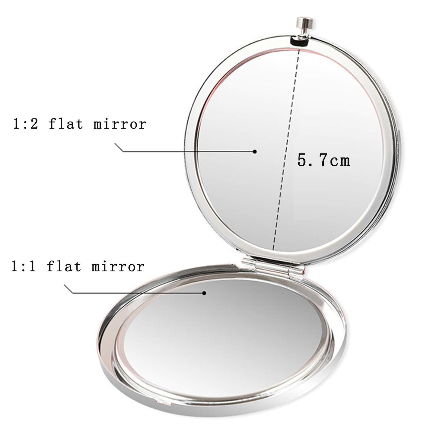COFOZA 1973 50th Birthday Gifts for Woman Mom Wife Stainless Steel Compact Pocket Travel Makeup Mirror Inspiration Present Behind You All Your
