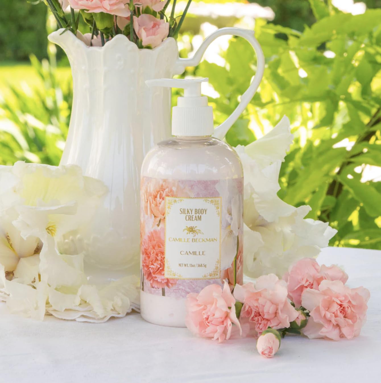 Camille Beckman Camille Scented Silky Body Cream, Daily Moisturizer for All Skin Types, Non-Greasy Vegan Formula to Nourish and Soften Hands and Body