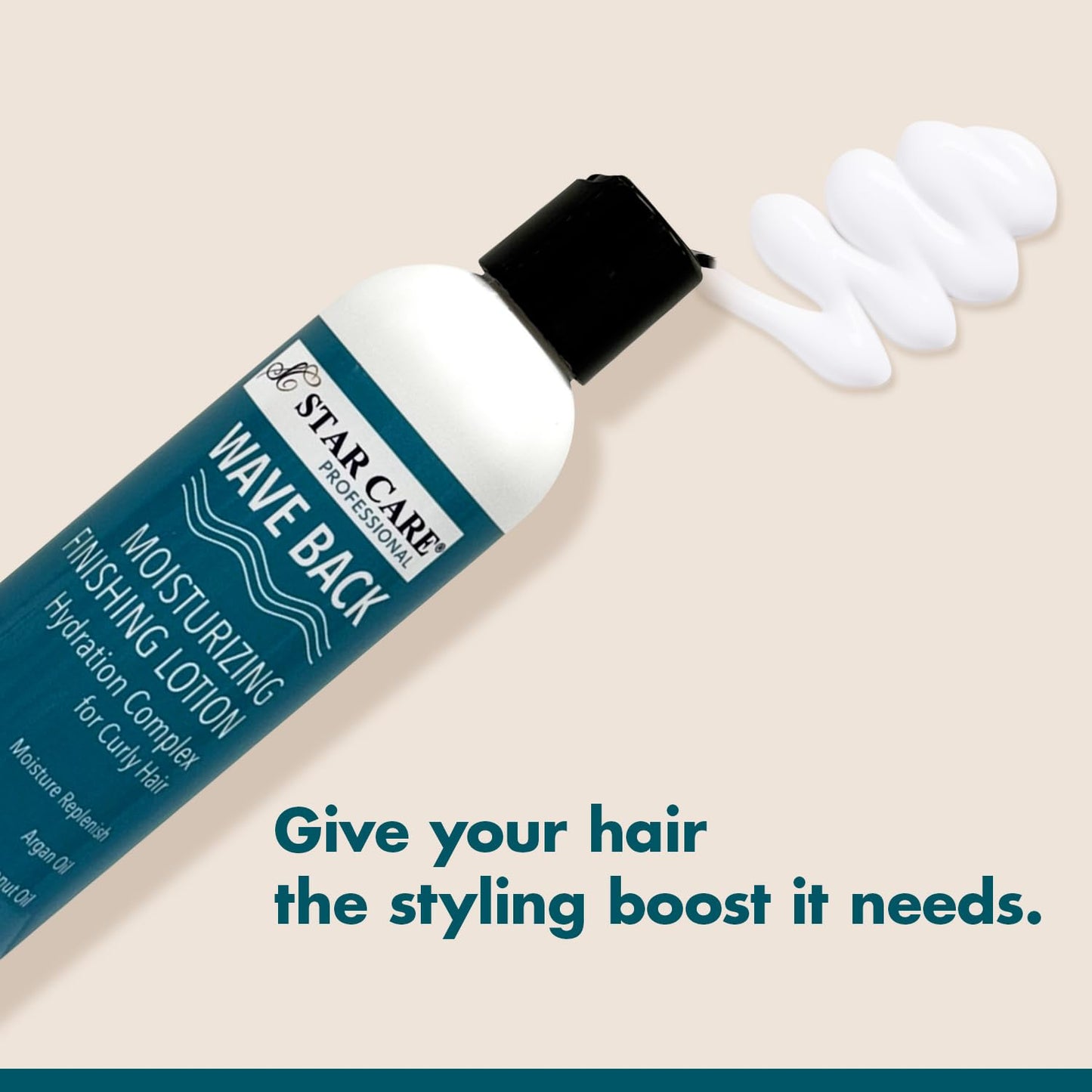 STAR CARE Wave Back Moisturizing Finishing Curl Defining Lotion for Curly Hair Anti-Frizz Moisturizing Leave-In Cream for Curly & Wavy Hair Soft Hold