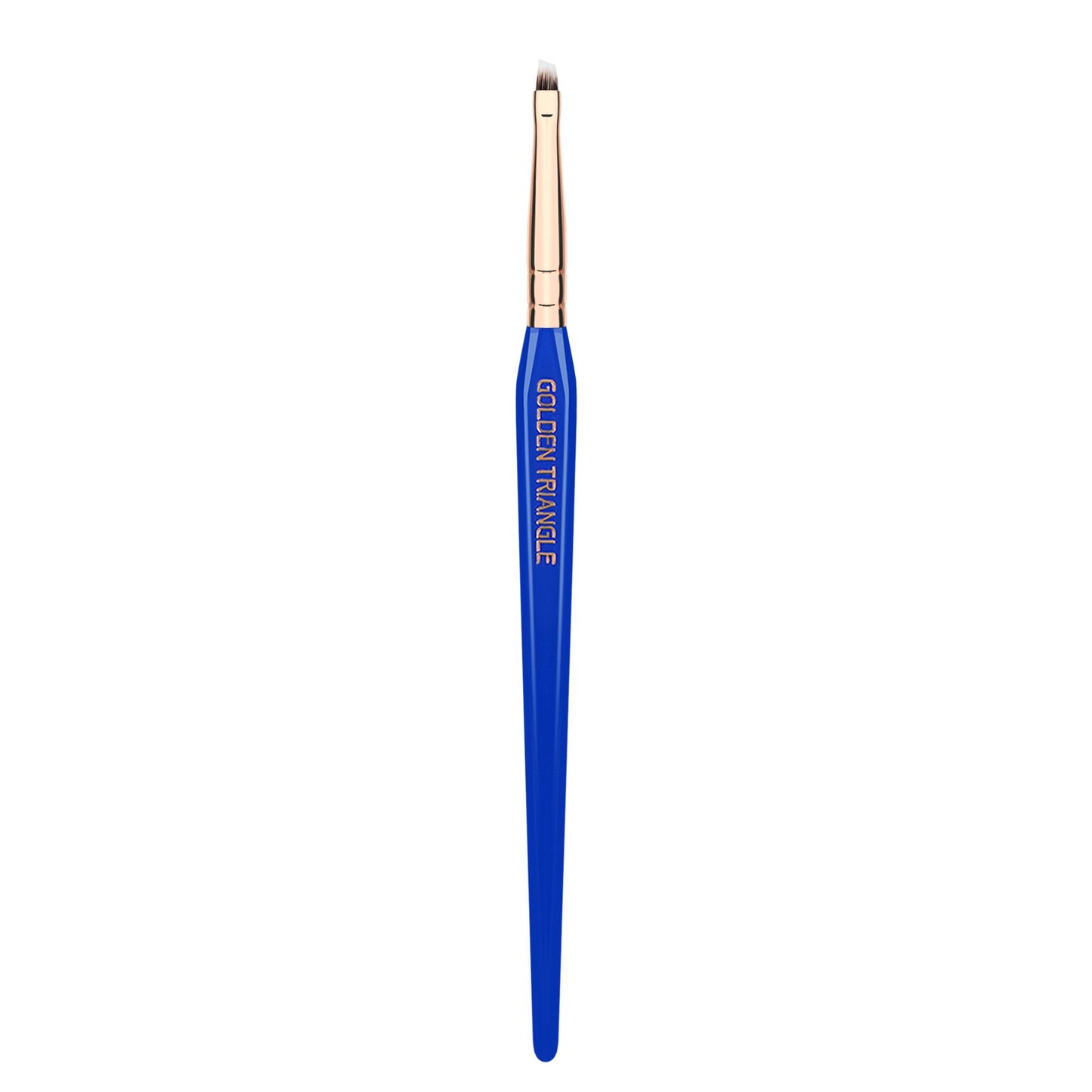 Bdellium Tools Professional Makeup Brush - Golden Triangle 760 Liner/Brow - With All Vegan and Soft Synthetic Fibers, For Eyes & Brows (Blue, 1pc)