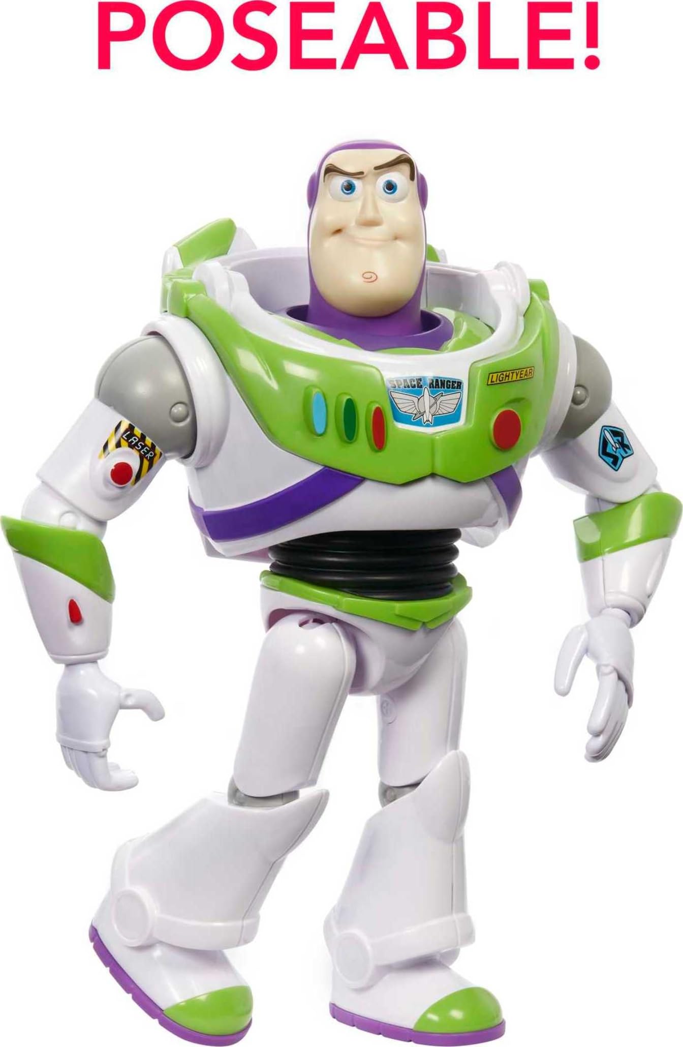 Mattel Disney Pixar Toy Story Large Action Figure, Posable Buzz Lightyear Collectible in Spacesuit Look, 12-inch Scale