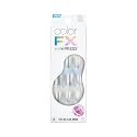 Kiss colorFX by Impress Press On Nails, Sour Love, 30 No Glue Peel and Stick Nails Kit with IMPROVED Adhesive, Silver Short Oval Pearlescent Effect Beauty & Personal Care imPRESS