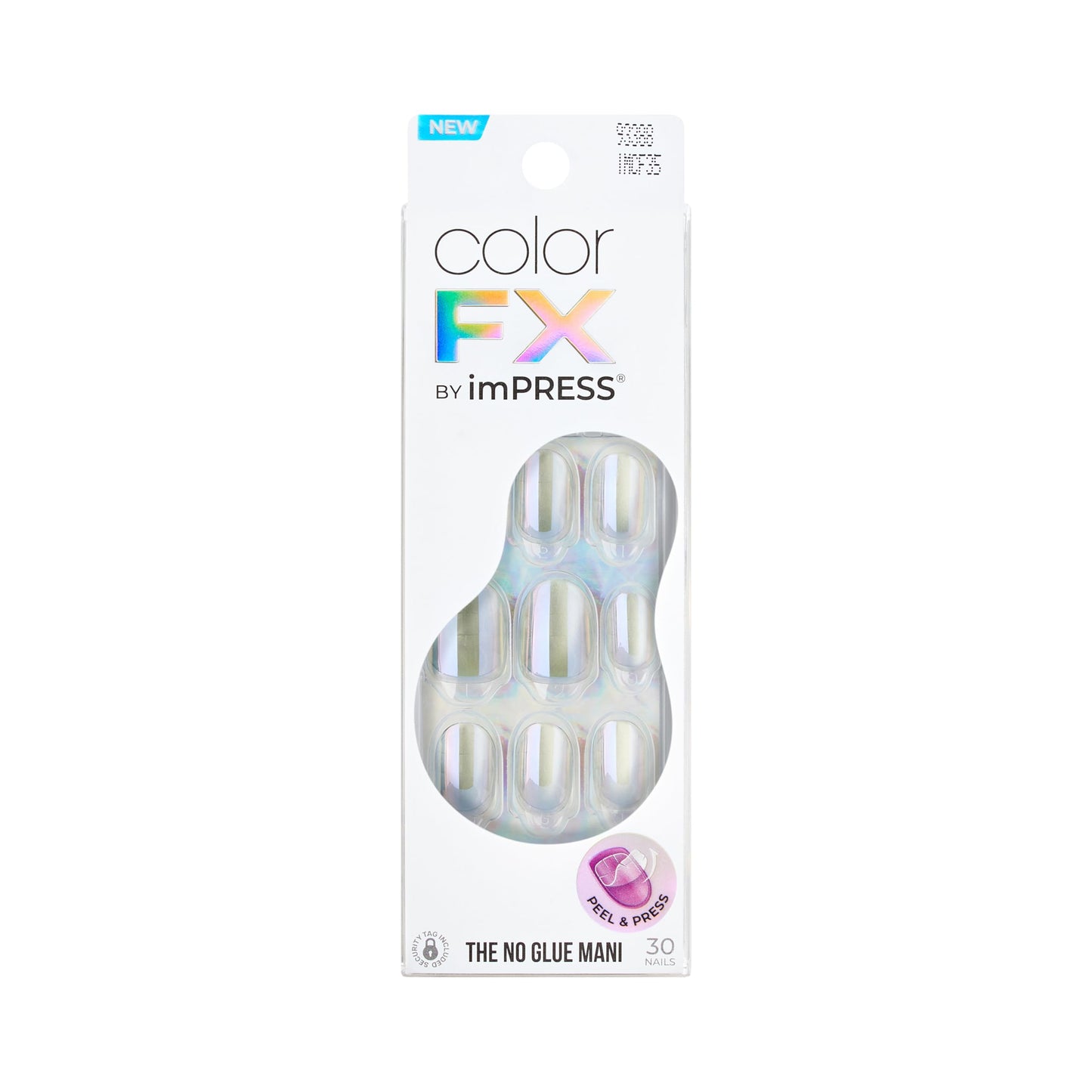 Kiss colorFX by Impress Press On Nails, Sour Love, 30 No Glue Peel and Stick Nails Kit with IMPROVED Adhesive, Silver Short Oval Pearlescent Effect Beauty & Personal Care imPRESS