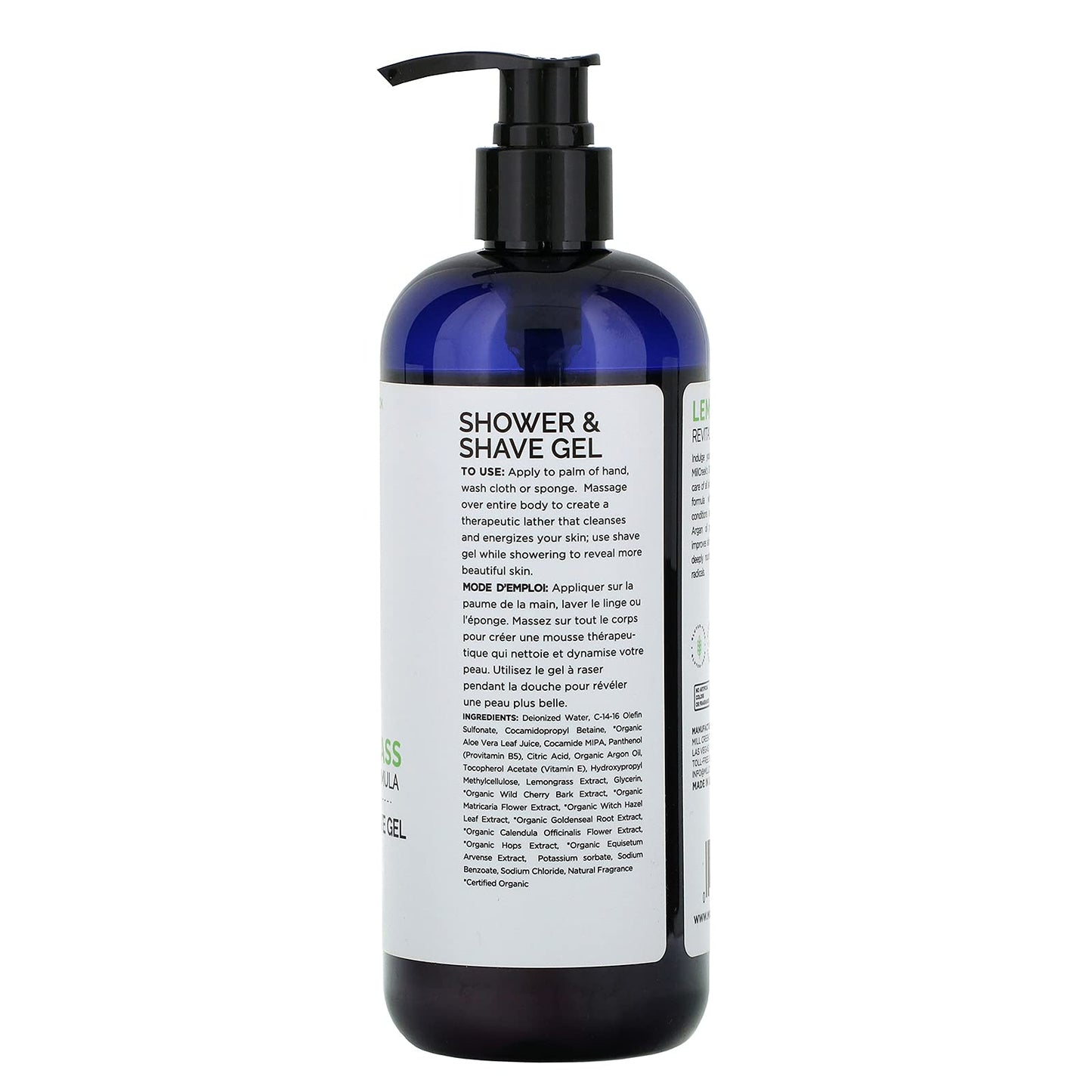 Mill Creek Lemongrass 2-In-1 Shower & Shave Gel, Parabens Free, 14 Fluid Ounces (Pack Of 3)