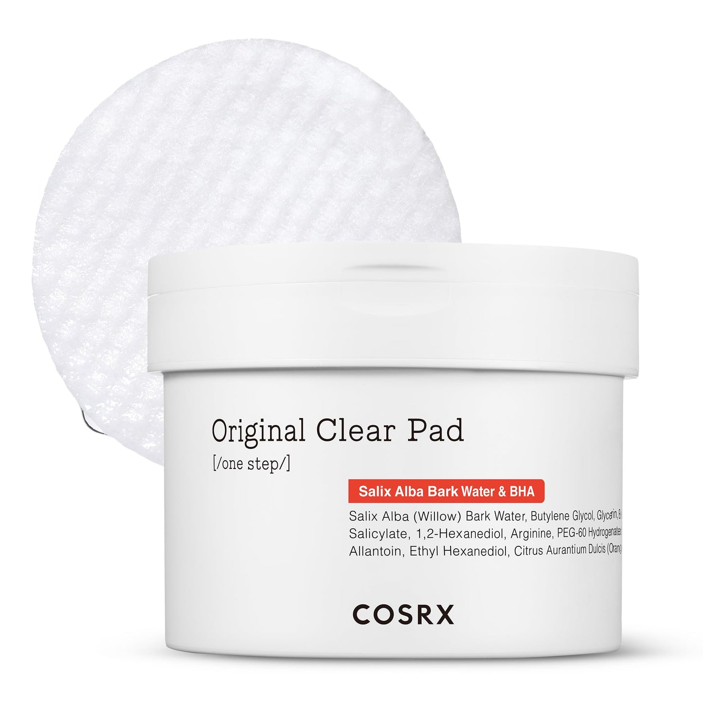 COSRX BHA Toner Pads, 70 Sheets, Exfoliating Pads for Dead Skin & Blackheads, Minimize Pores, Prevent Breakouts, Smooth Skin Texture, Korean Skin