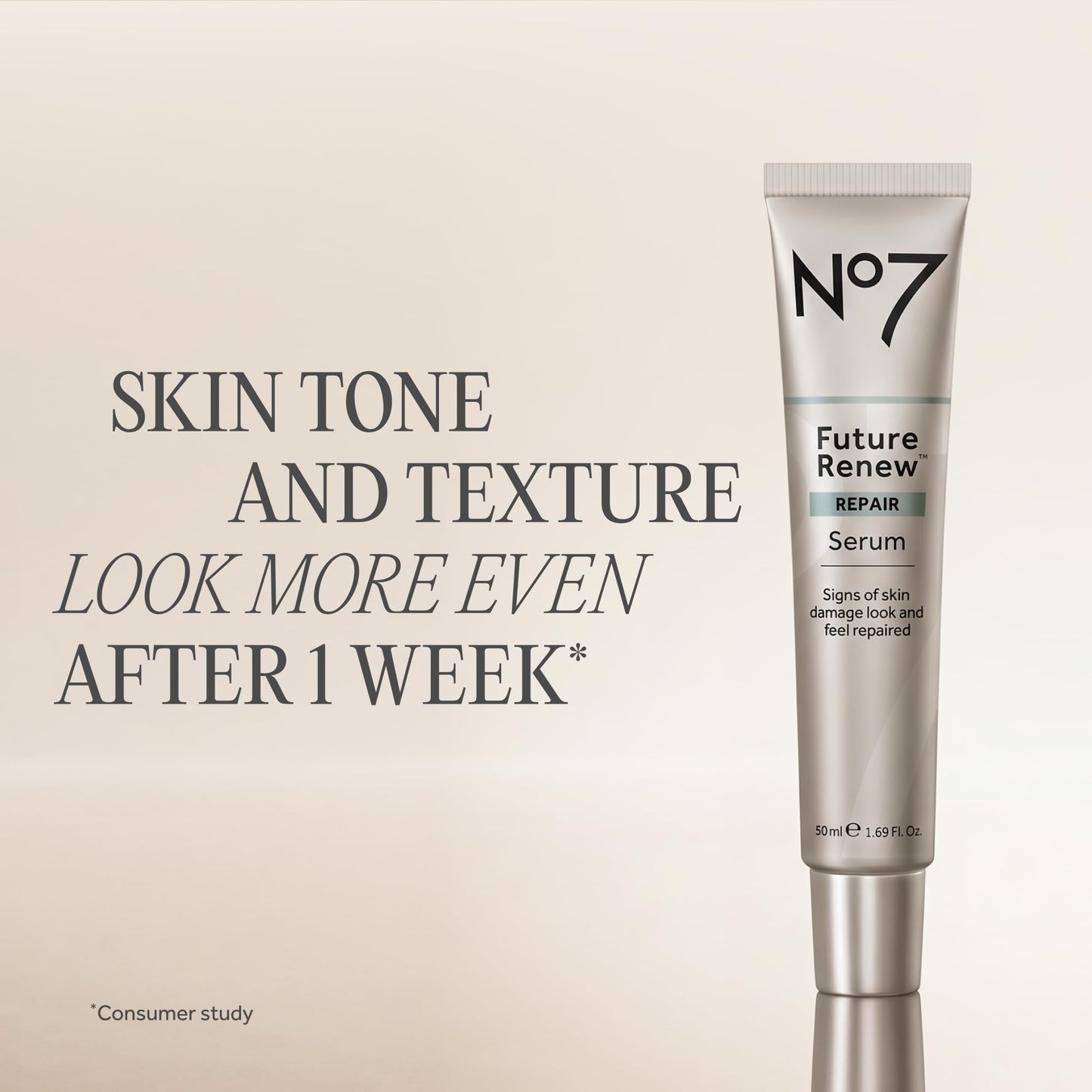 No7 Future Renew Damage Reversal Face Serum - Fast-Absorbing Peptide Serum to Help Visibly Reduce Fine Lines & Wrinkles - Enriched with Hyaluronic Beauty and Personal Care No7