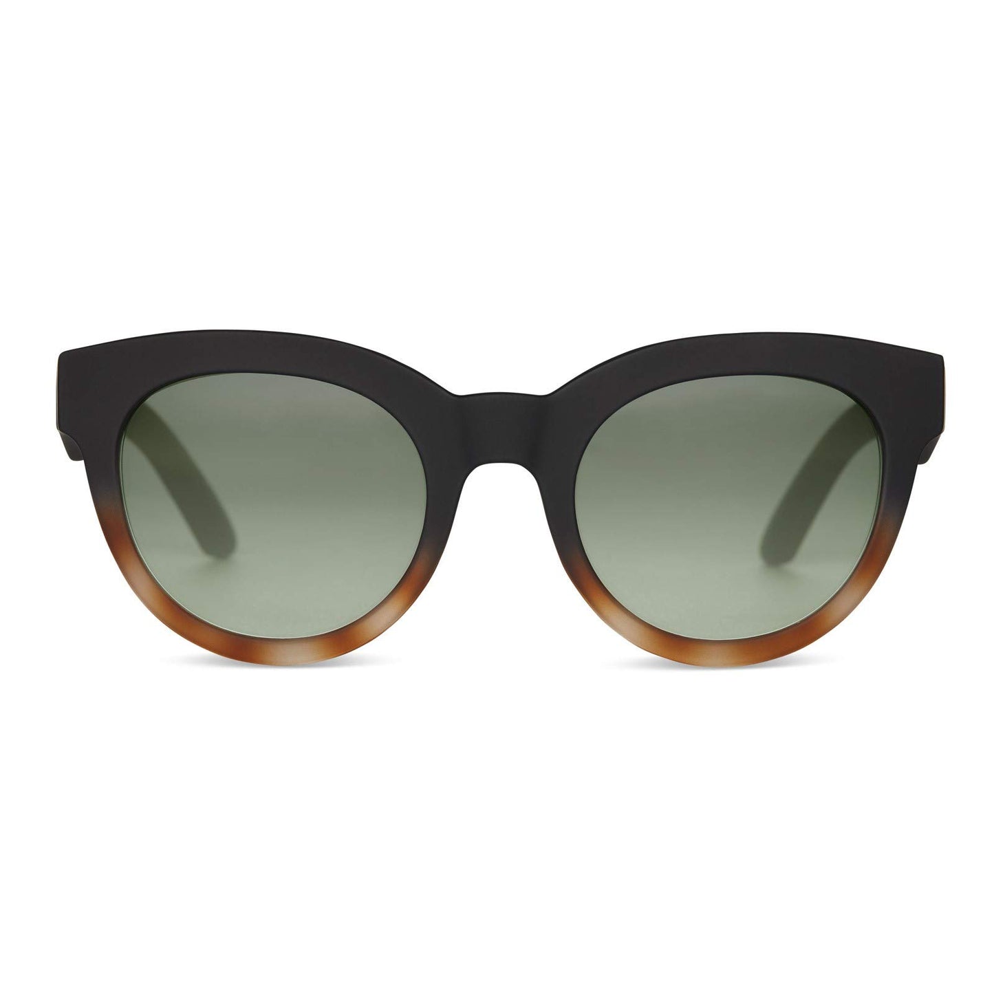 TOMS Women's Florentine Round Sunglasses, Matte Black Tortoiseshell, 52 mm