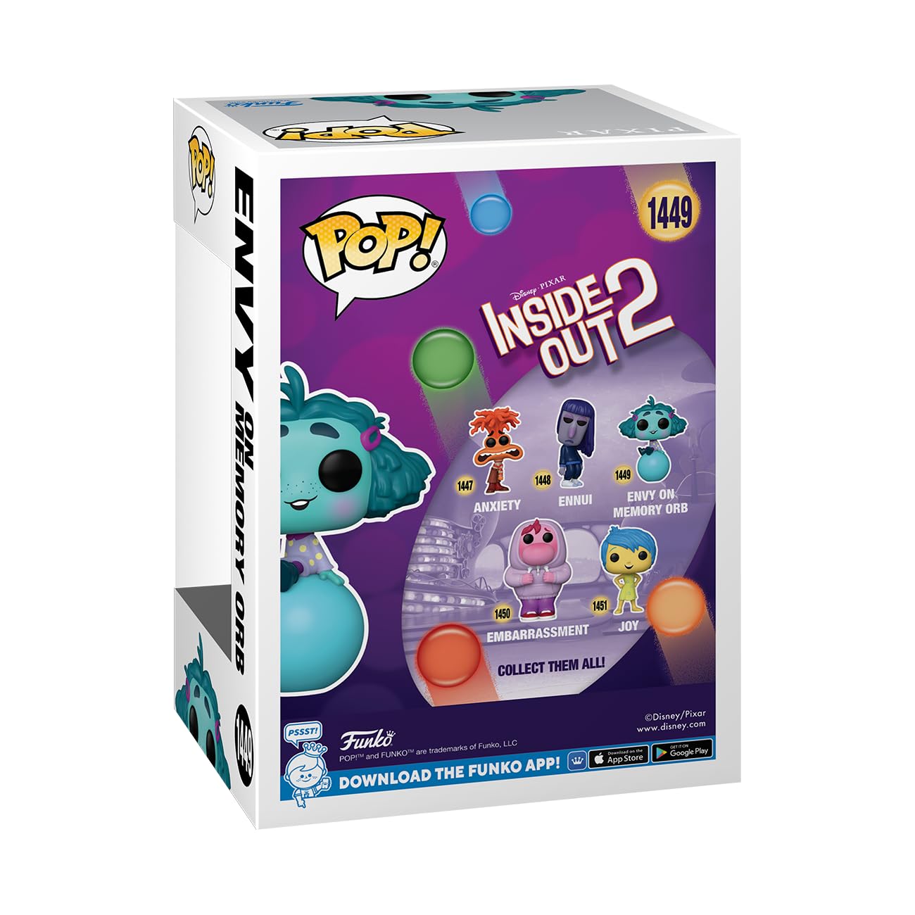 Funko POP! Disney: Inside Out 2 - Envy on Memory Orb - Collectable Vinyl Figure - Gift Idea - Official Merchandise - for Kids & Adults - Movies Fans…