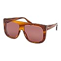 MaxMara Sunglasses MM 0073 Eileen 50E Shiny Striped Brown/Dark