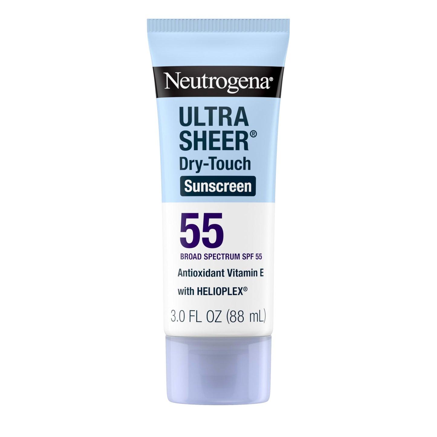 Neutrogena Ultra Sheer Dry-Touch Sunscreen SPF 55 for Face & Body, Lightweight Non Greasy Broad Spectrum UVA/UVB Protection, No White Cast, Water