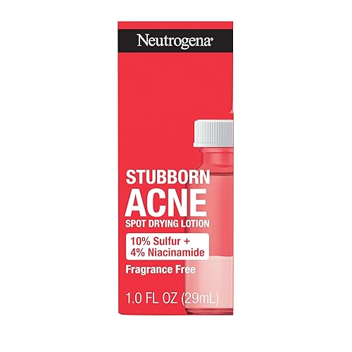 Neutrogena Stubborn Acne Spot Drying Lotion, Fragrance-Free Sulfur Acne Treatment Clears Acne By Drying Up & Shrinking Pimples, Paraben- & Oil-Free
