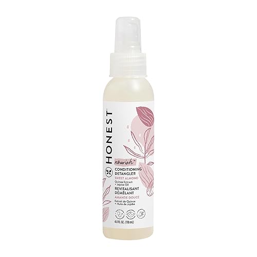 The Honest Company Conditioning Hair Detangler Leave-in Conditioner and Fortifying Spray, Tear Free, Cruelty-Free, Hypoallergenic, Almond Nourishing