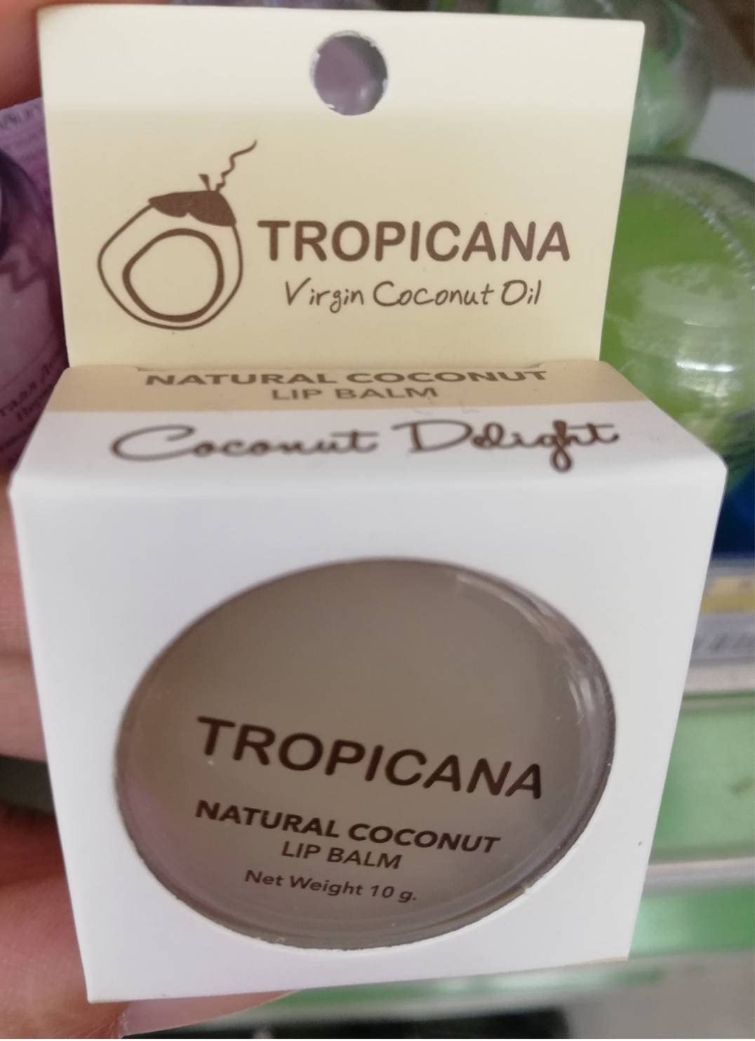 NEW!! TROPICANA NATURAL COCONUT LIP BALM (Coconut Delight) 10 g. by Thai Premium