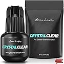 Crystal Clear Professional Eyelash Extension Glue | Super Strong Clear Lash Adhesive for Long Lasting Semi Permanent Individual Lash Eyelash