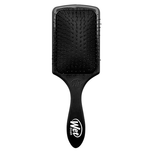 Wet Brush Paddle Detangler Hair Brush, Black, Ultra-Soft IntelliFlex Bristles with AquaVent Design, Great For Treatment & Mask Application, Women