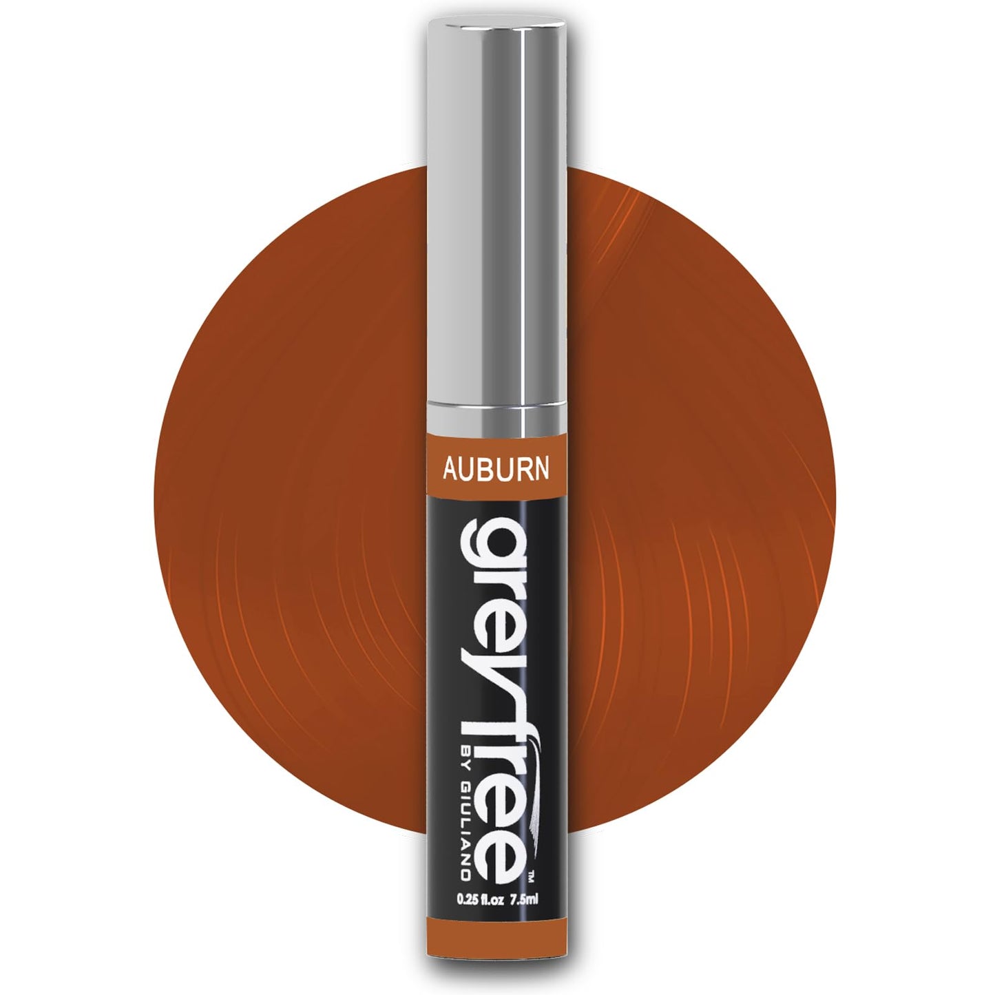 Greyfree Hair Mascara Root Touch-Up for Gray Hair | Precision Hairline Concealer for Brows & Beard (AUBURN)