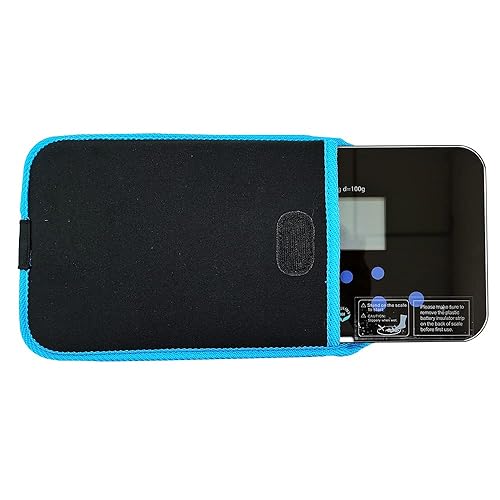 NewlineNY Step-on Super Mini Smallest Travel Bathroom Scale with Protection Sleeve: SBB0638SM-TW(Trendy Wave)+S002BU