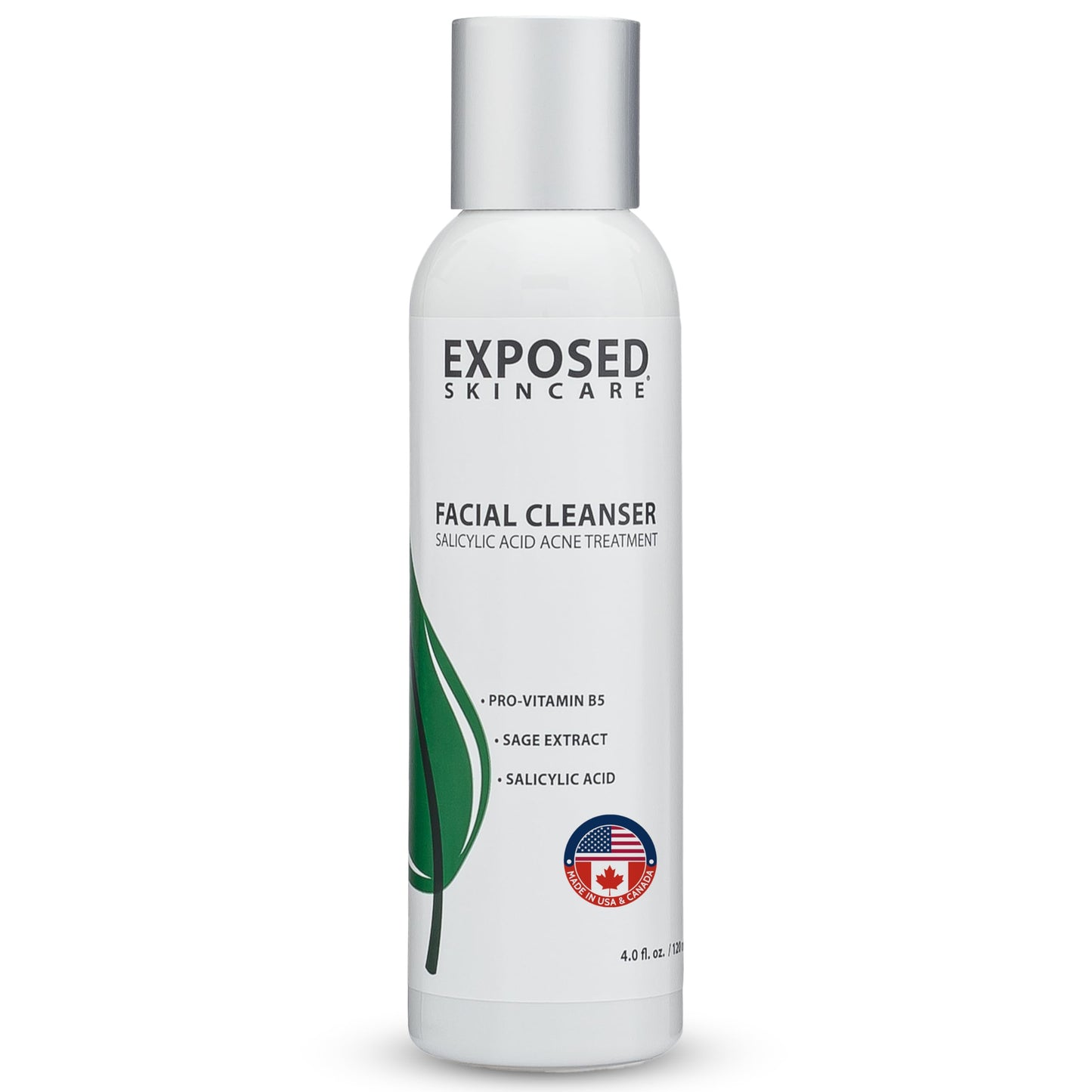 Exposed Skin Care, Acne Facial Cleanser with 0.5% Salicylic Acid for Sensitive and Acne-Prone Skin - Gentle Daily Face Wash for Breakout, Blackhead