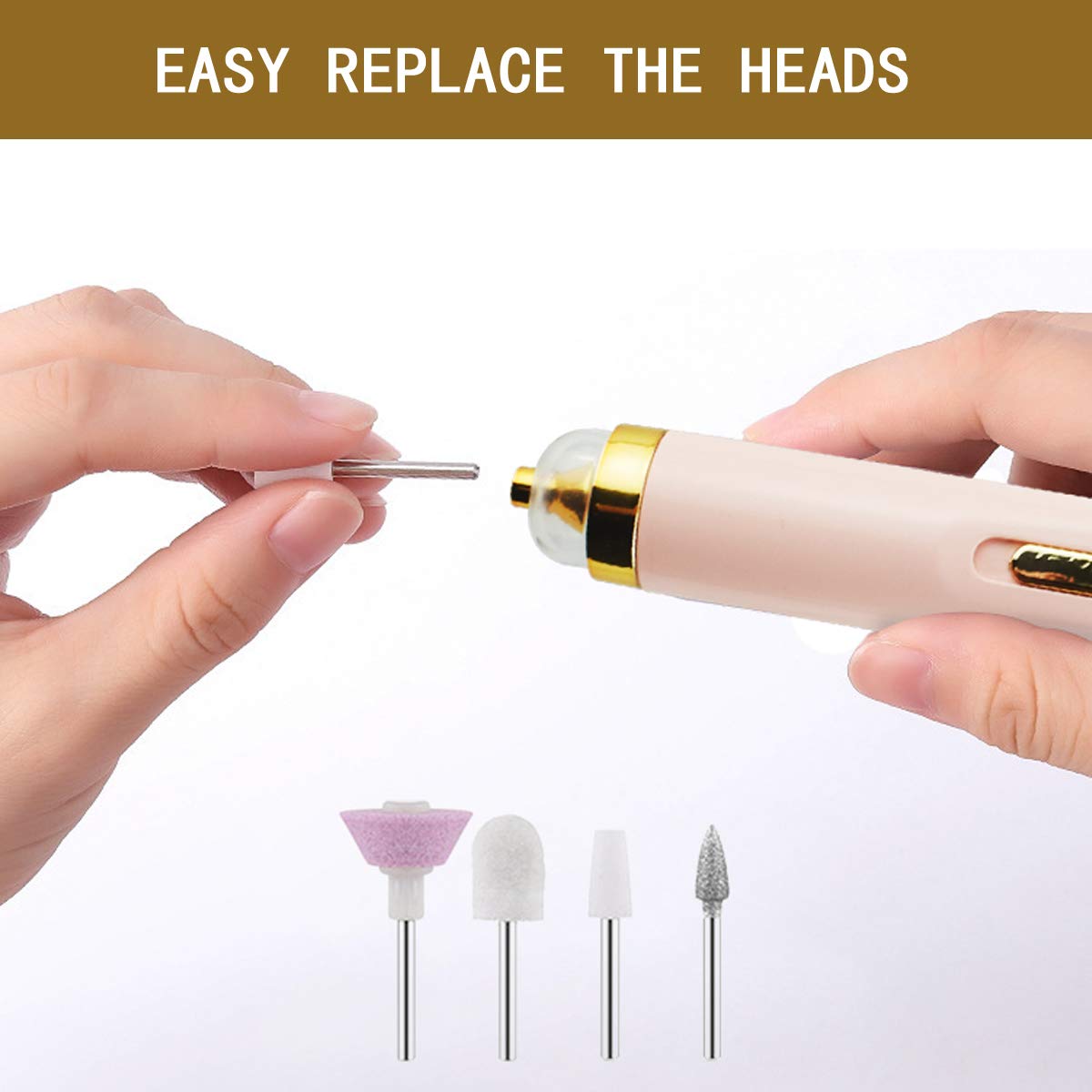 10 Pieces Nail File Replacement Head Refills for Perfect Finishing and Well Touch Salon Nails Electronic Nail File and Full Manicure